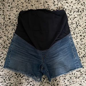 Madewell high rise denim maternity short